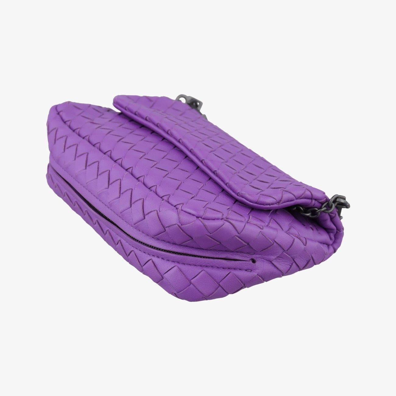 Bottega Veneta Intrecciato Purple Lambskin — view 4