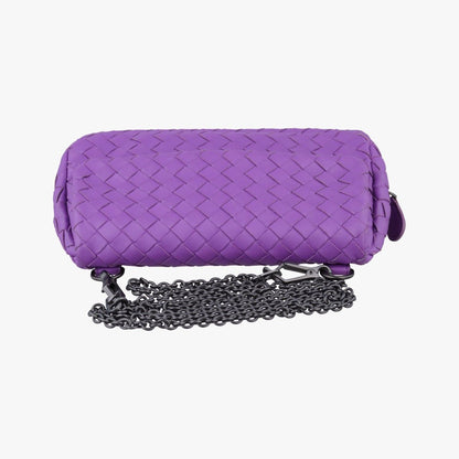 Bottega Veneta Intrecciato Purple Lambskin — view 8