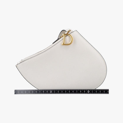 Dior Saddle White Leather Shoulder Bag — view 2
