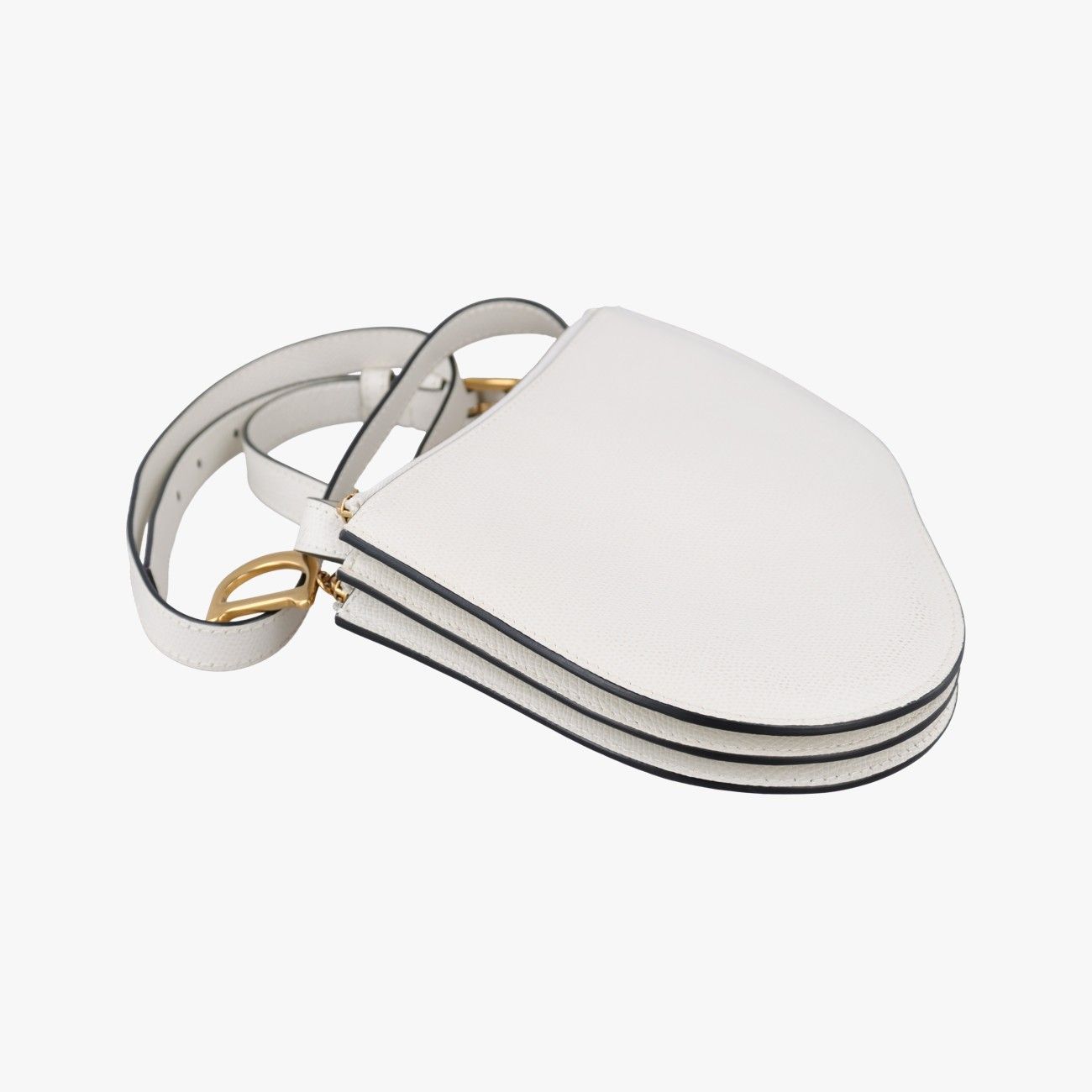 Dior Saddle White Leather Shoulder Bag — view 5