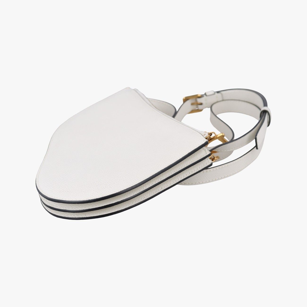 Dior Saddle White Leather Shoulder Bag — view 6