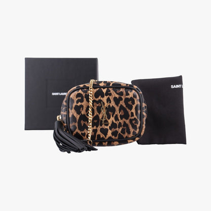 Saint Laurent Baby Lou Leopard Black Brown Leather