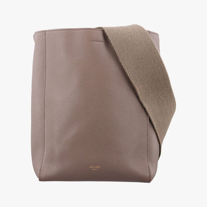 Celine Sangles Bucket Small Brown Leather