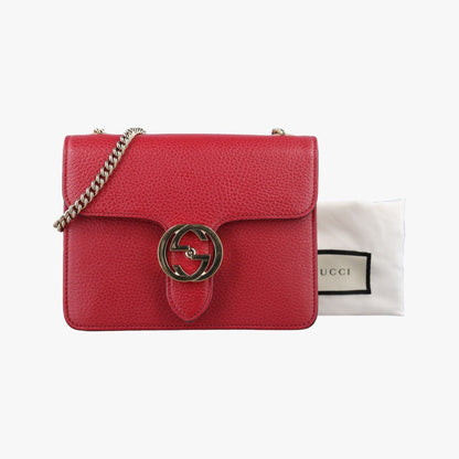Gucci Interlocking Red Leather