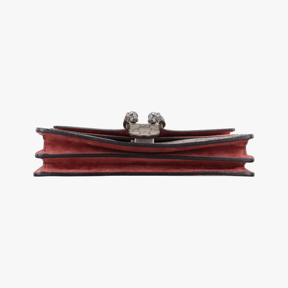 Gucci Dionysus Beige Red Multi Canvas Suede Shoulder Bag — view 3