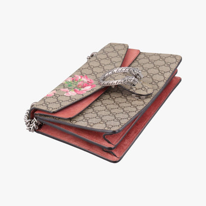 Gucci Dionysus Beige Red Multi Canvas Suede Shoulder Bag — view 5