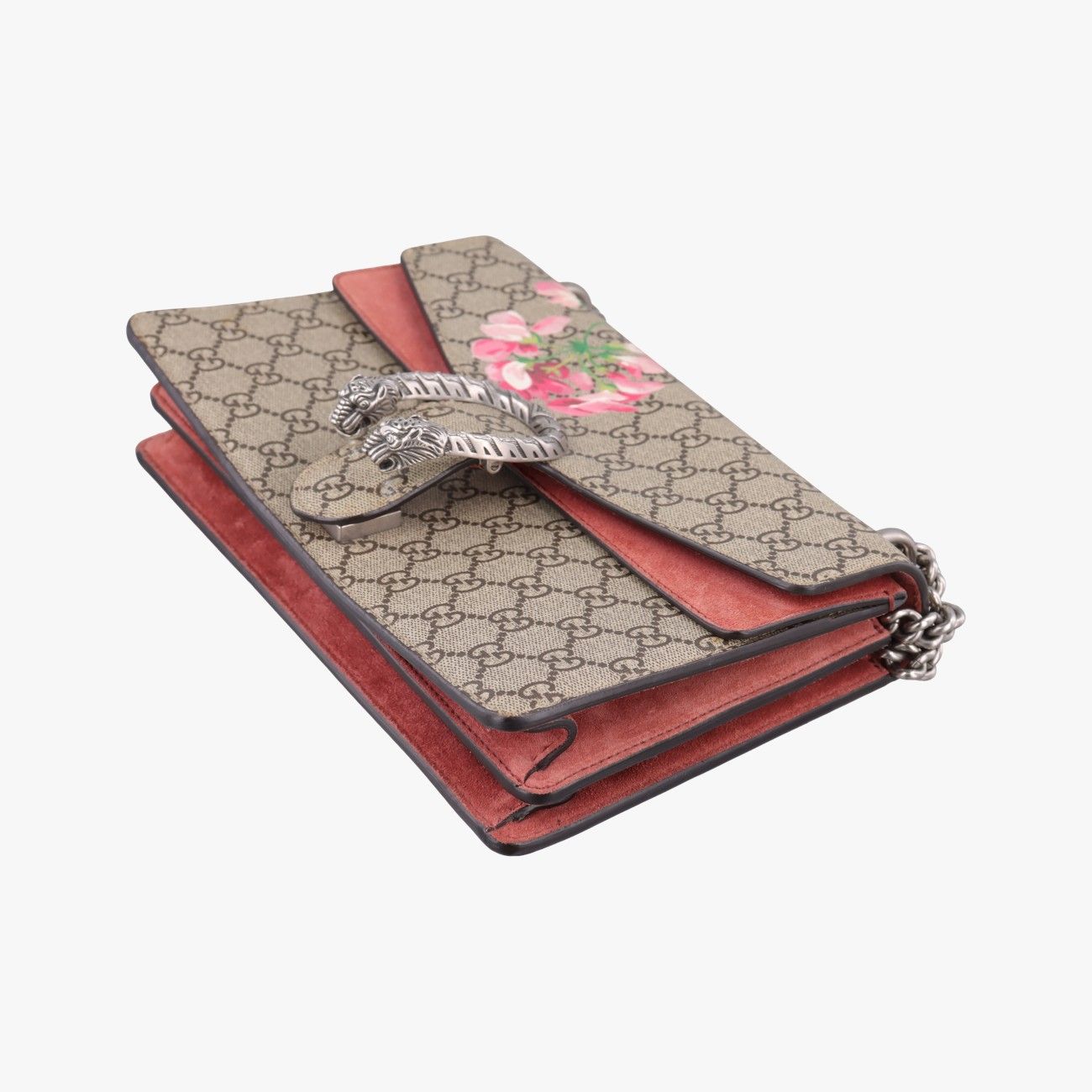Gucci Dionysus Beige Red Multi Canvas Suede Shoulder Bag — view 4