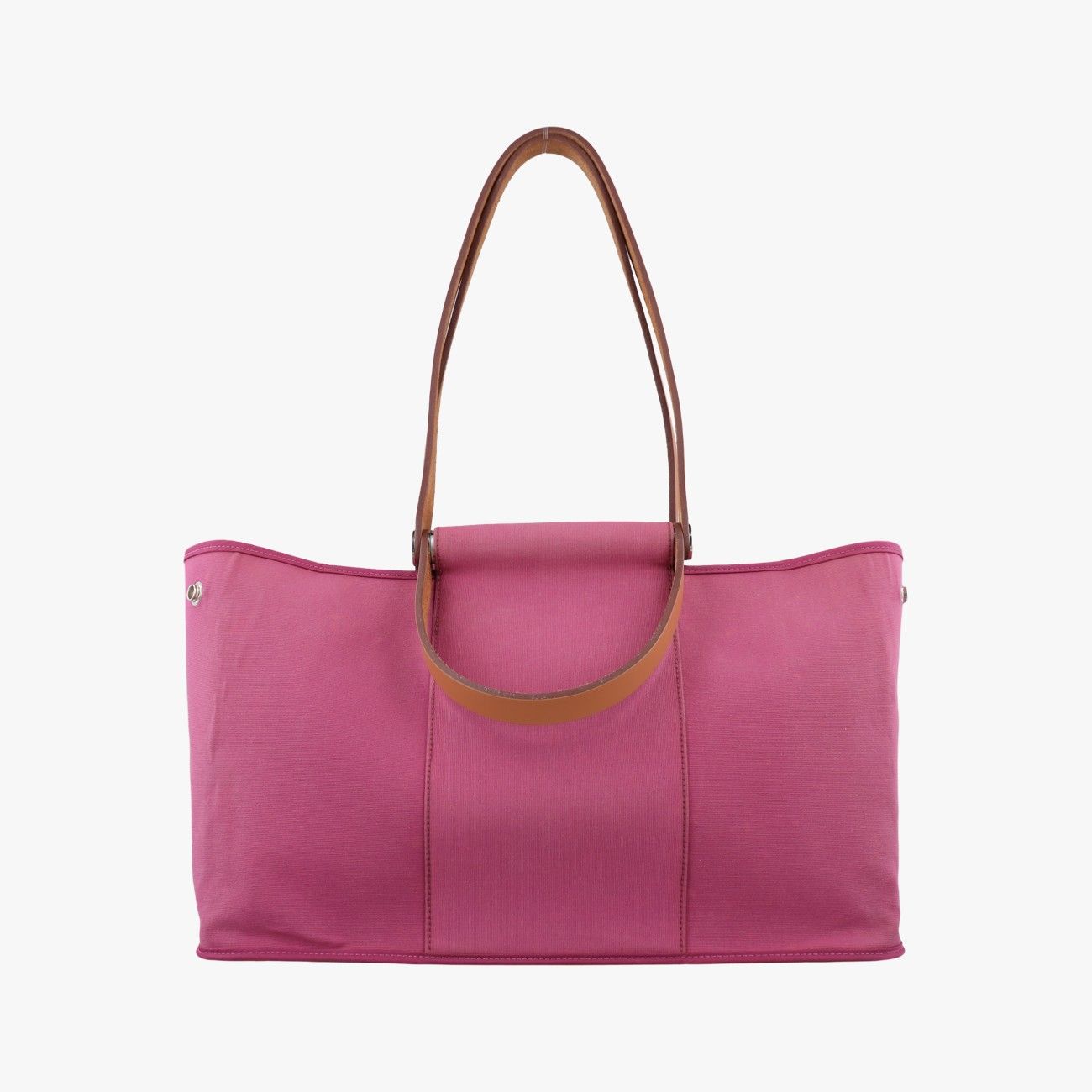 Hermes Cabas Sheer Rose Red Toile Officier Leather AR