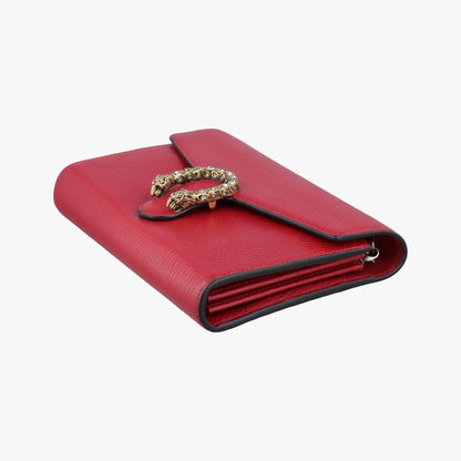Gucci Dionysus Red Leather Shoulder Bag — view 4