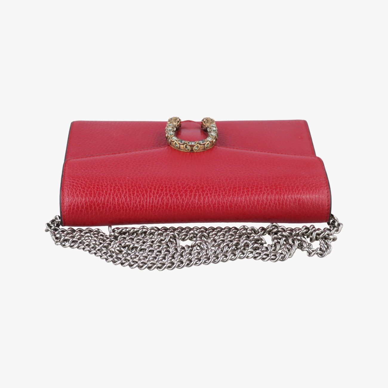 Gucci Dionysus Red Leather Shoulder Bag — view 8