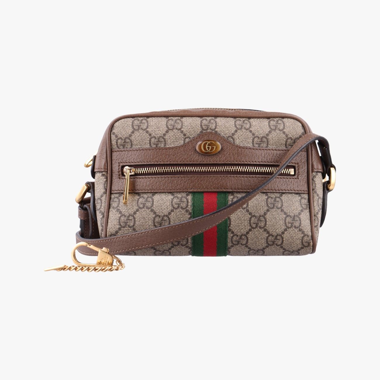 Gucci Ophidia Beige Brown Canvas Leather