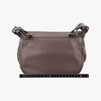 Bottega Veneta Luna Intrecciato Brown Lambskin — view 2