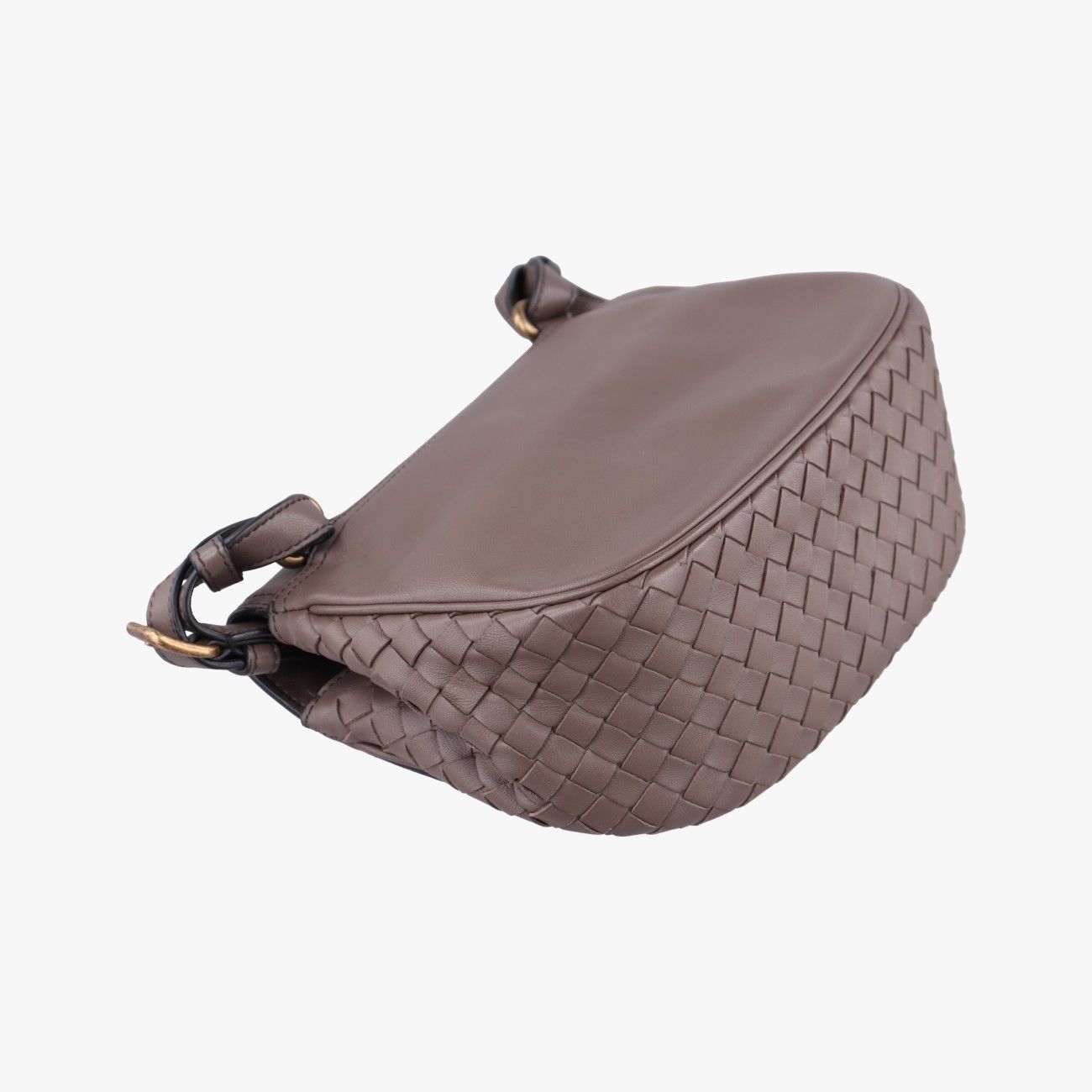 Bottega Veneta Luna Intrecciato Brown Lambskin — view 7