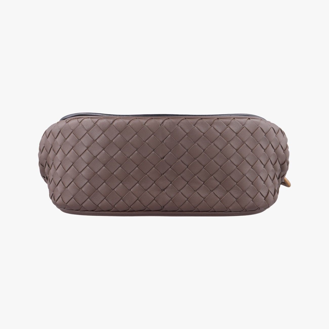 Bottega Veneta Luna Intrecciato Brown Lambskin — view 3