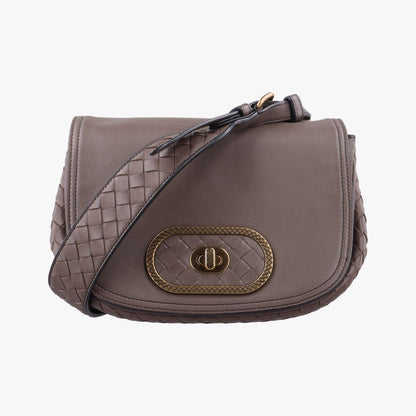 Bottega Veneta Luna Intrecciato Brown Lambskin