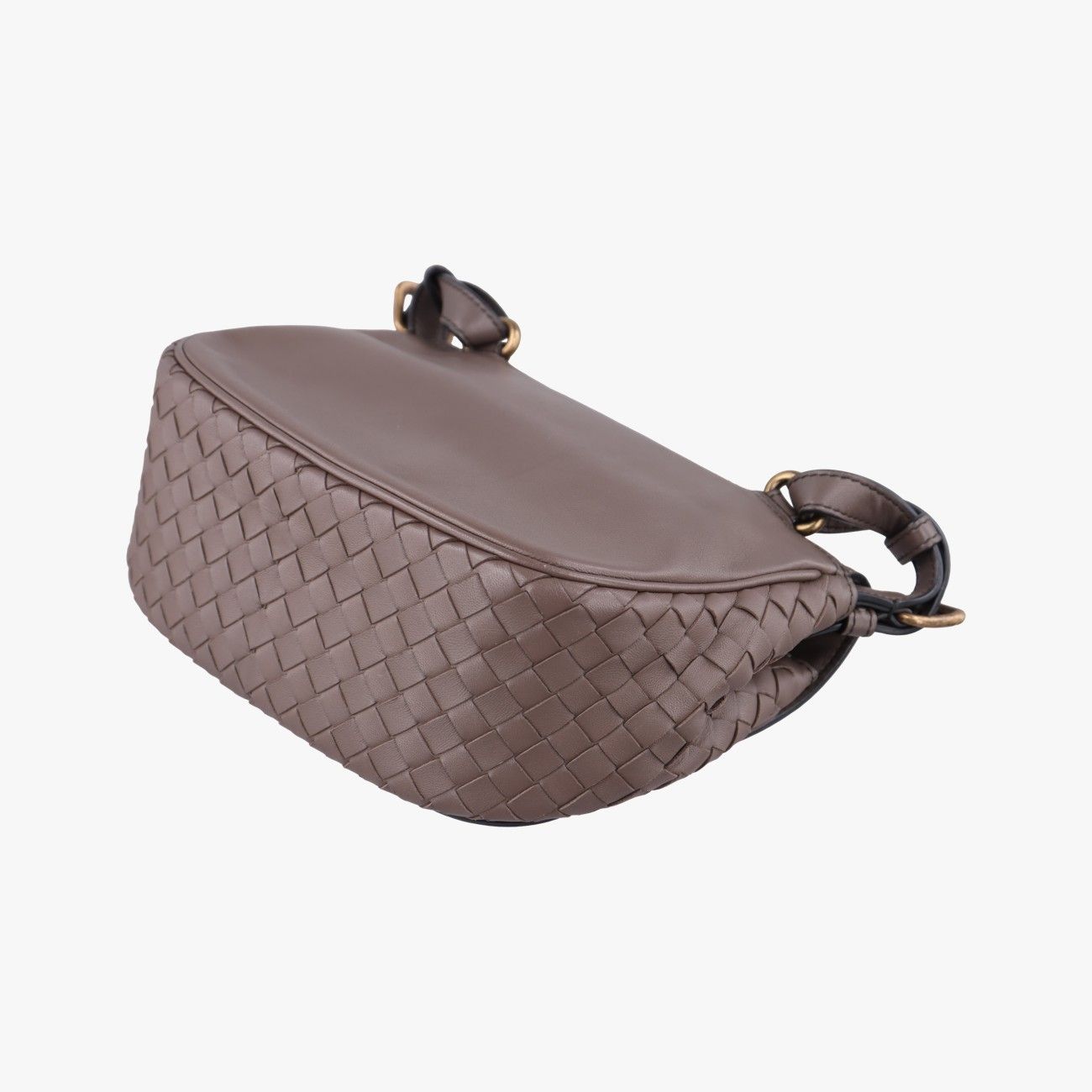 Bottega Veneta Luna Intrecciato Brown Lambskin — view 6