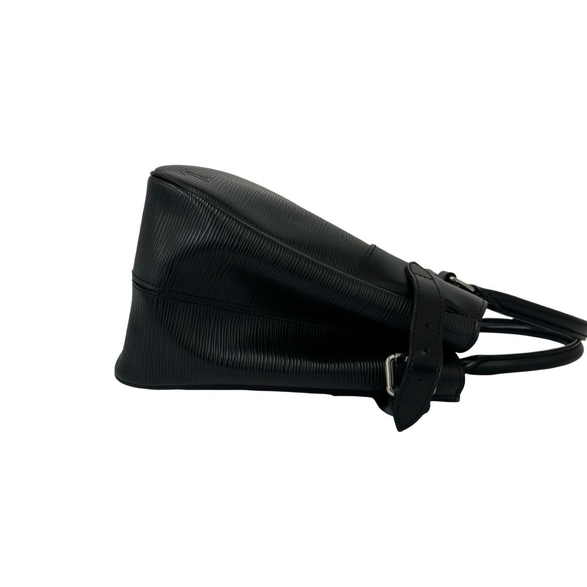 Louis Vuitton Passy PM Logo Epi Leather Tote Bag Black — view 6