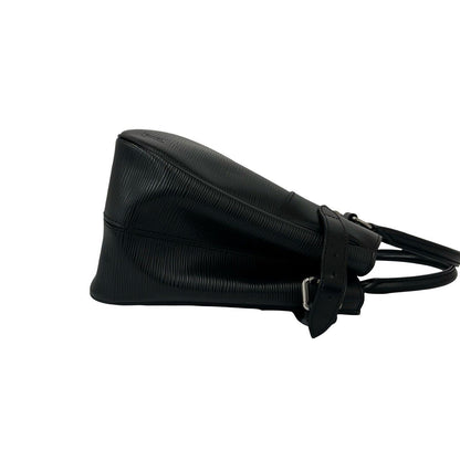 Louis Vuitton Passy PM Logo Epi Leather Tote Bag Black — view 6