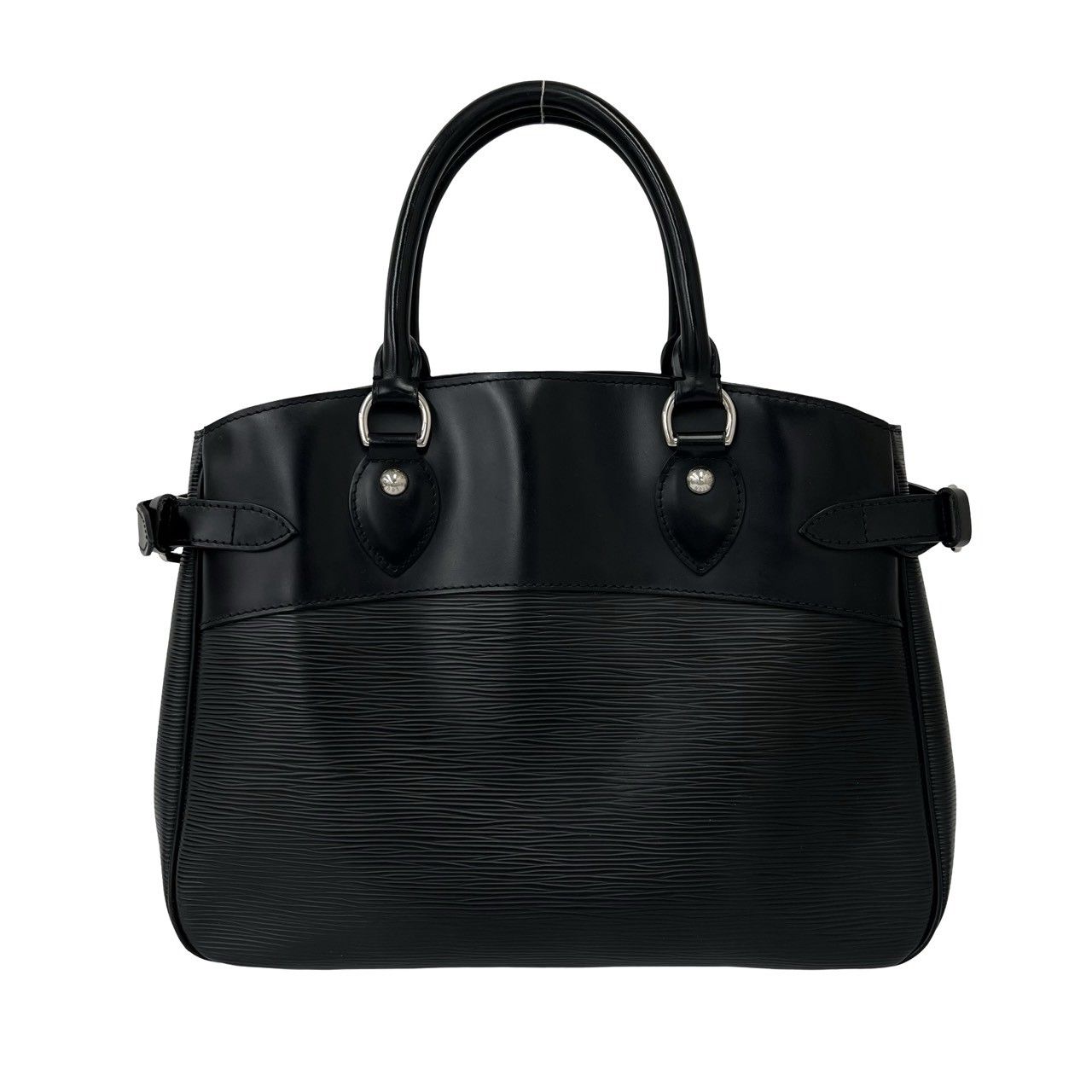 Louis Vuitton Passy PM Logo Epi Leather Tote Bag Black — view 3