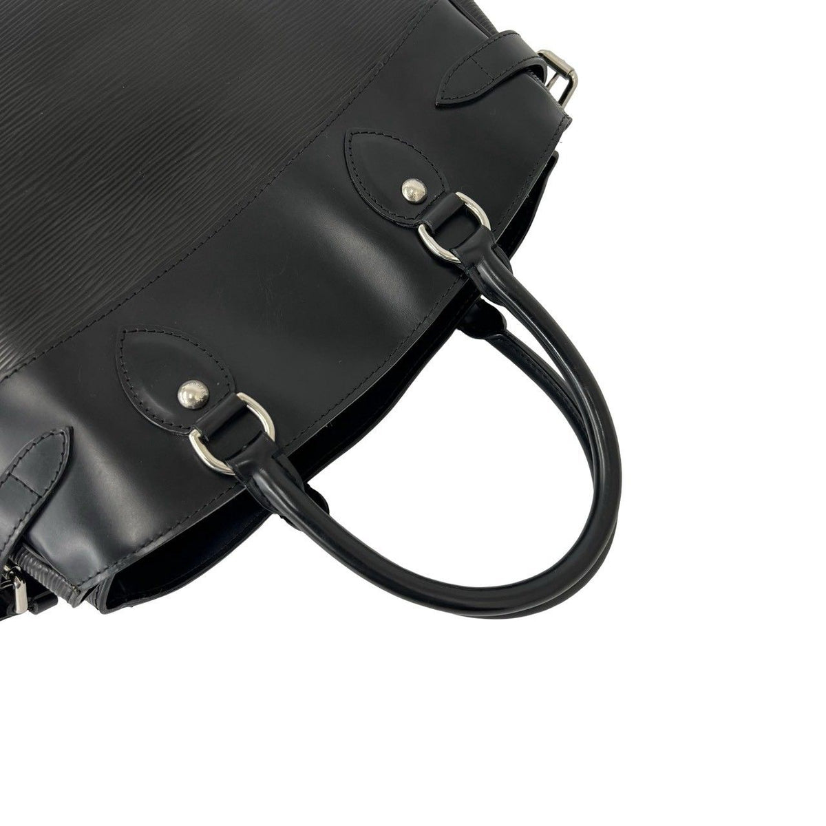 Louis Vuitton Passy PM Logo Epi Leather Tote Bag Black — view 4