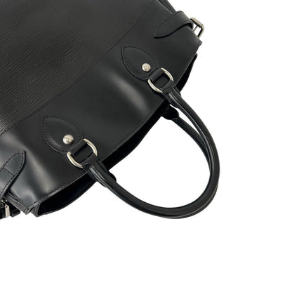 Louis Vuitton Passy PM Logo Epi Leather Tote Bag Black — view 4