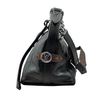 Louis Vuitton Shoulder Bag Carryall Vibe BB Lambskin Monogram Noir Black — view 3
