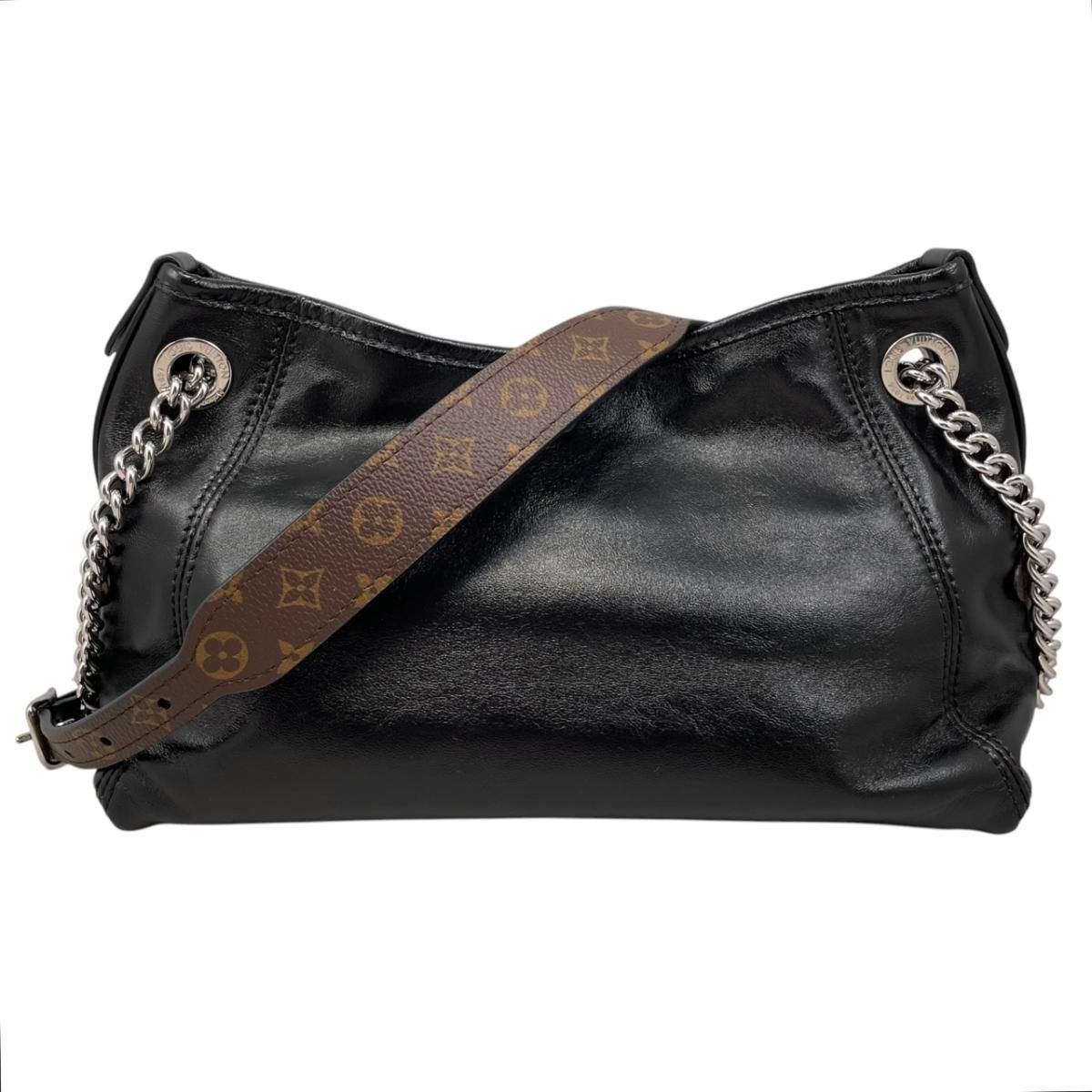 Louis Vuitton Shoulder Bag Carryall Vibe BB Lambskin Monogram Noir Black — view 2