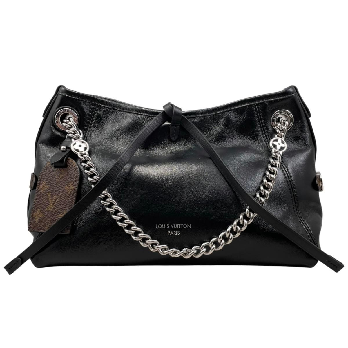 Louis Vuitton Shoulder Bag Carryall Vibe BB Lambskin Monogram Noir Black