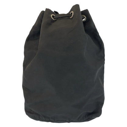 Prada Tessuto Black Silver Nylon Drawstring Pouch — view 2