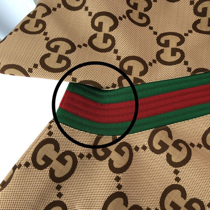 Gucci Sherry Line Jumbo GG Beige Brown Polyester Jacket Truck L — view 6