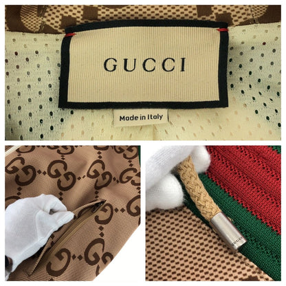 Gucci Sherry Line Jumbo GG Beige Brown Polyester Jacket Truck L — view 8