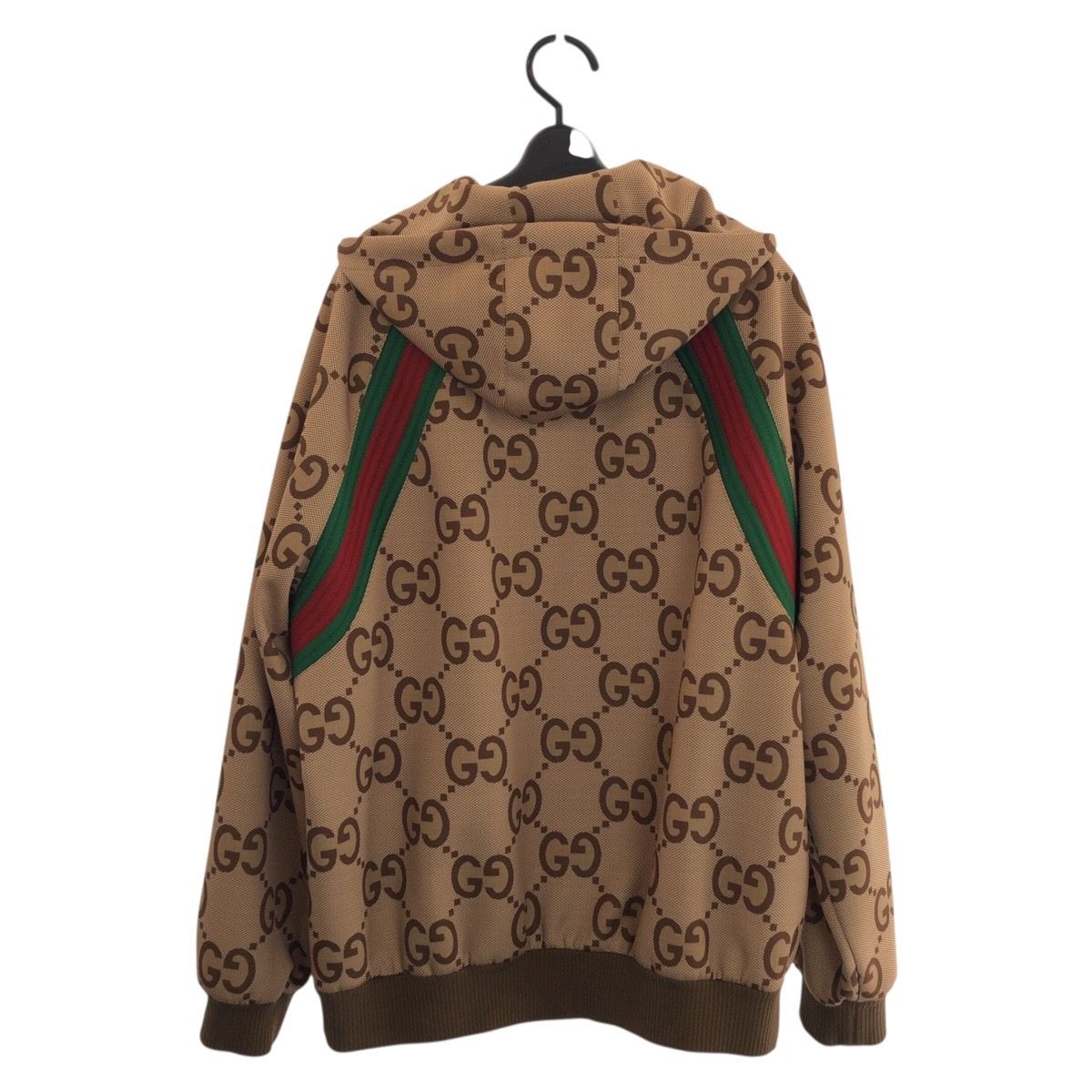 Gucci Sherry Line Jumbo GG Beige Brown Polyester Jacket Truck L — view 2