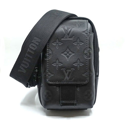 Louis Vuitton Double Phone Pouch NM Shoulder Bag Monogram Shadow Calf Leather