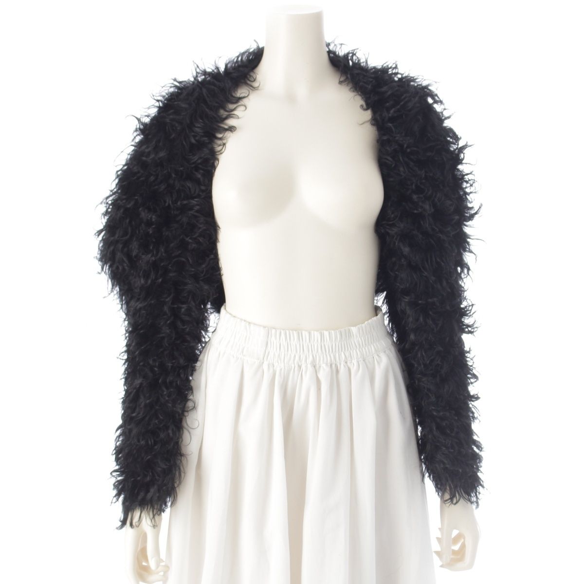 Gucci W Silk Lamb Fur Shaggy Cropped Jacket Frida Giannini Era Look 42 Circle