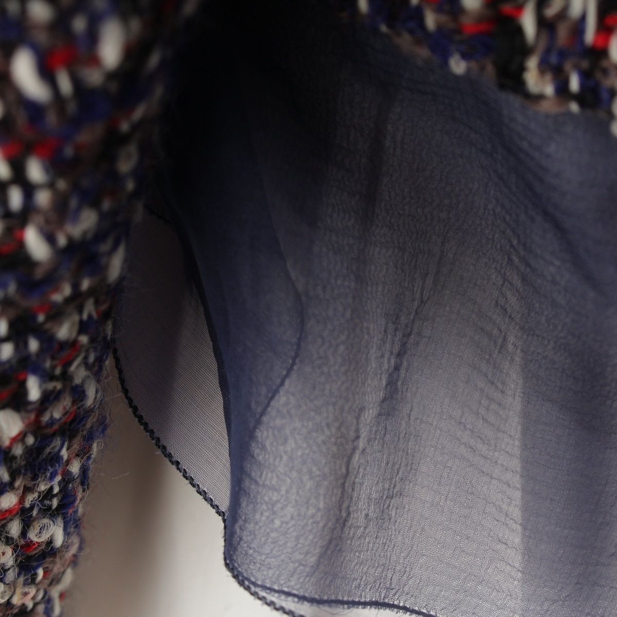 Dior Autumn Hiber Raf Simons Era Archive Tweed Sheer Contrast Double Breasted — view 7