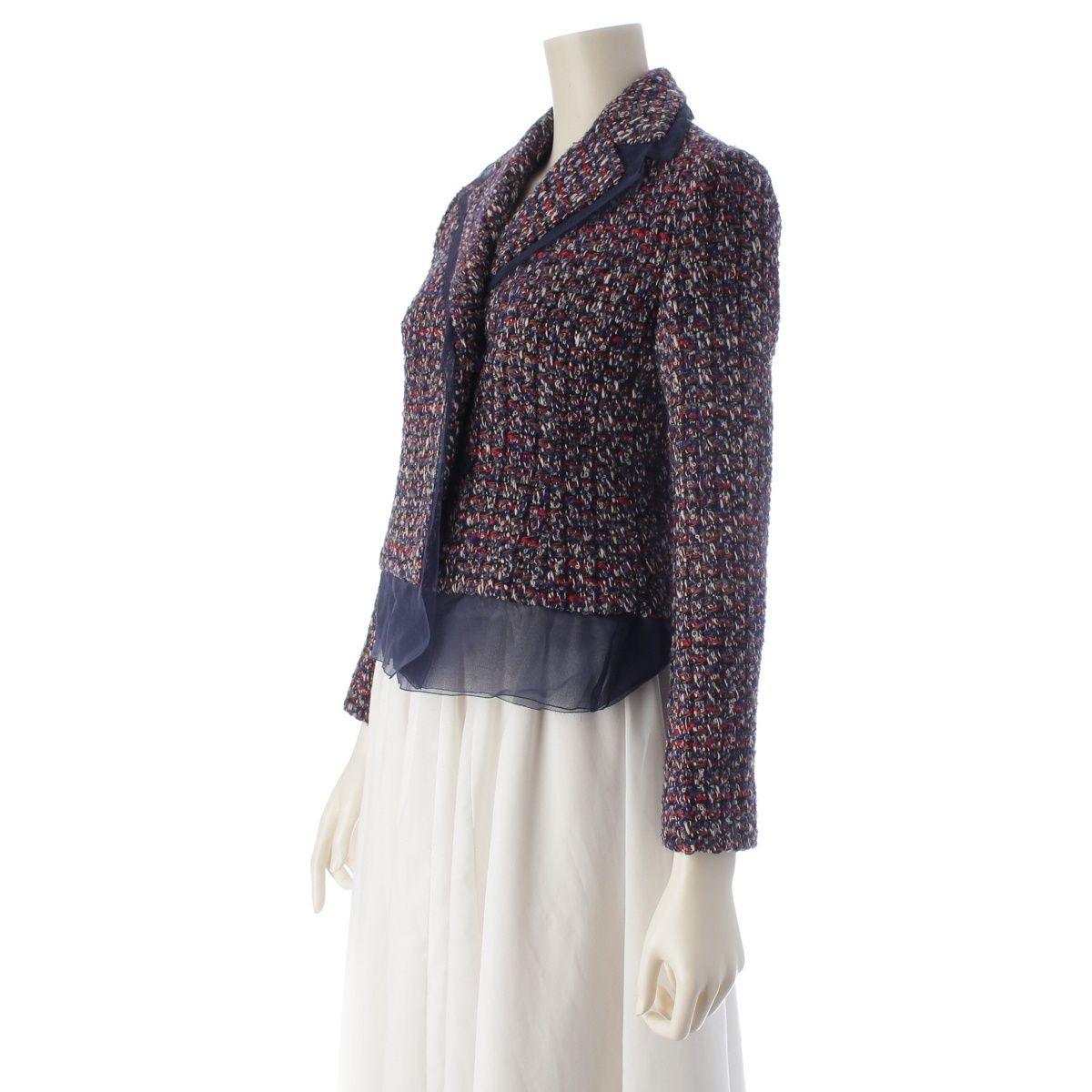 Dior Autumn Hiber Raf Simons Era Archive Tweed Sheer Contrast Double Breasted — view 2