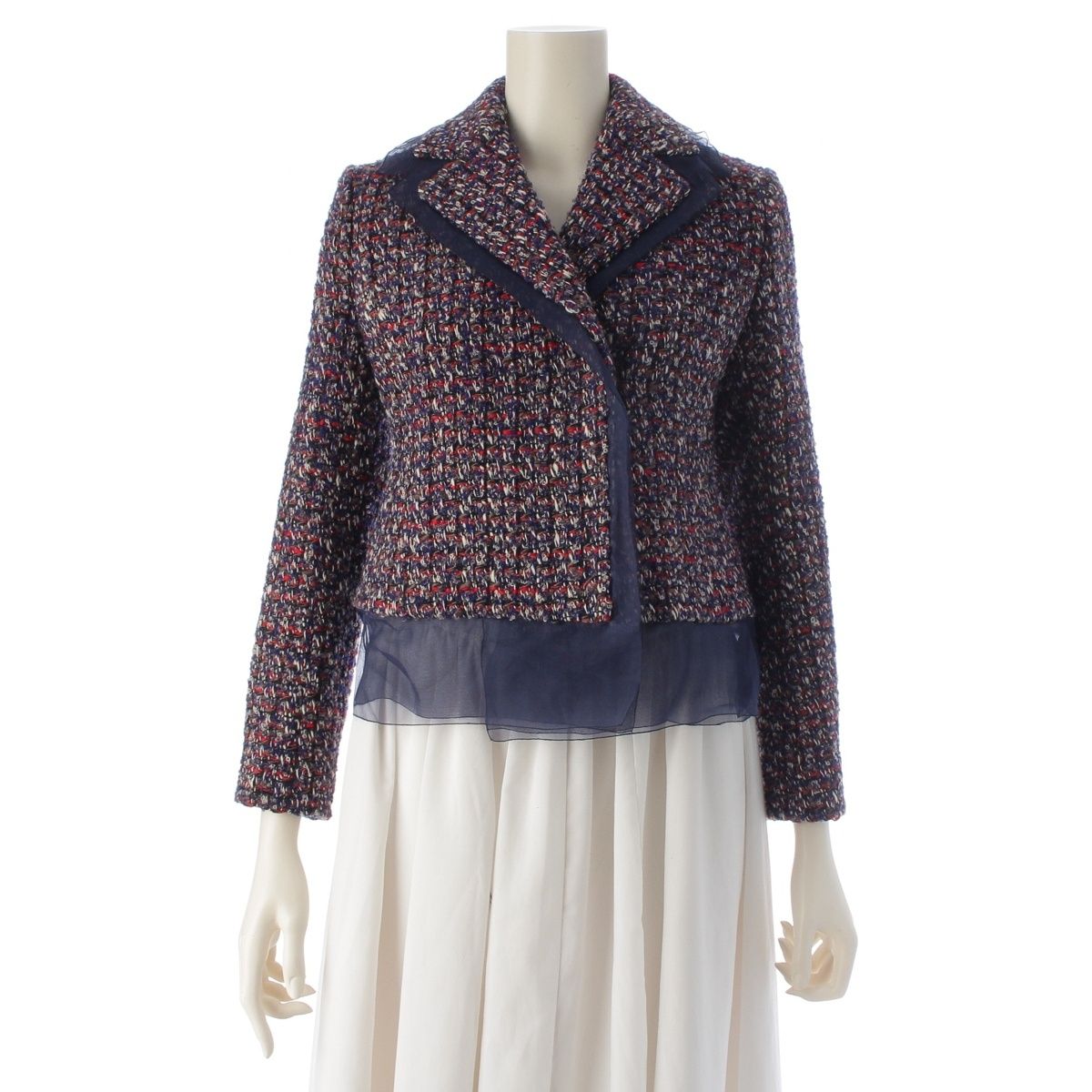 Dior Autumn Hiber Raf Simons Era Archive Tweed Sheer Contrast Double Breasted