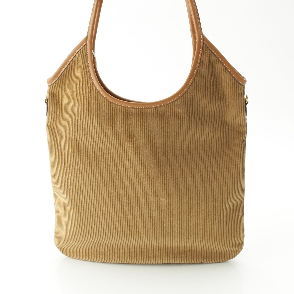 Miu Miu Ivy Canvas Corduroy Tote Bag Brown — view 5