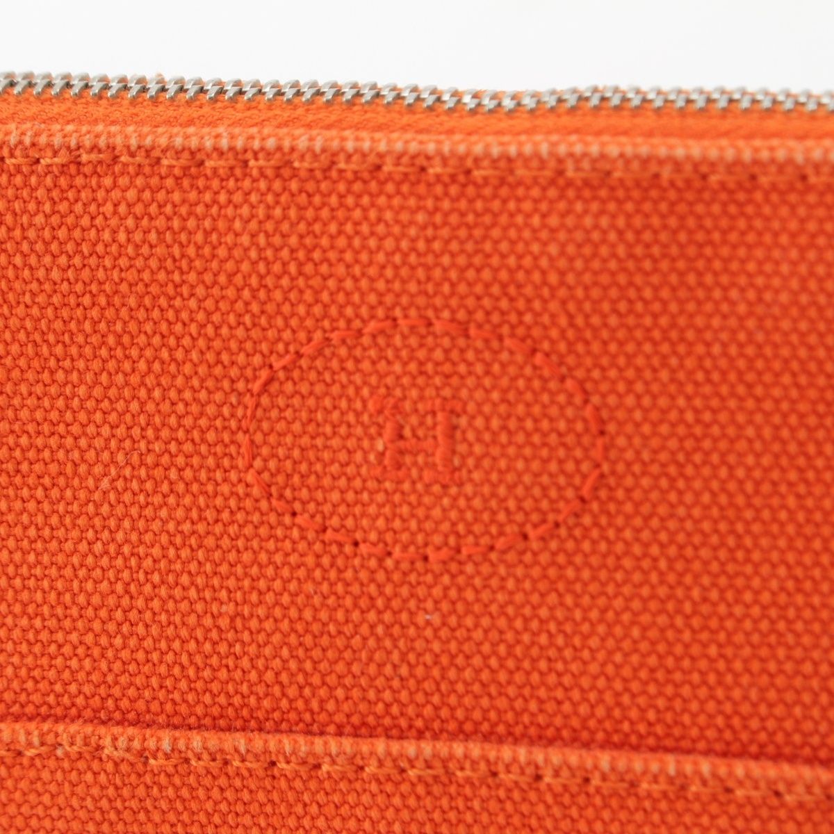 Hermes Bolide Mini Logo Embroidery Pouch Orange — view 7