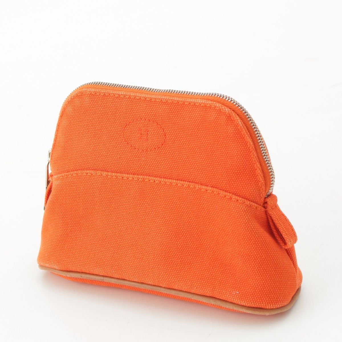 Hermes Bolide Mini Logo Embroidery Pouch Orange — view 2