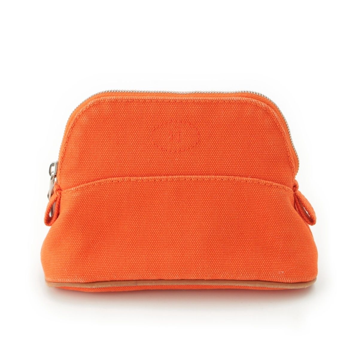 Hermes Bolide Mini Logo Embroidery Pouch Orange