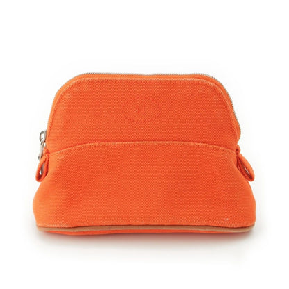 Hermes Bolide Mini Logo Embroidery Pouch Orange