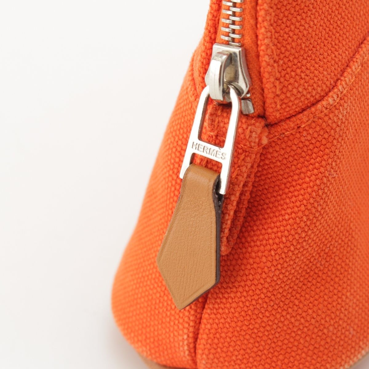 Hermes Bolide Mini Logo Embroidery Pouch Orange — view 8