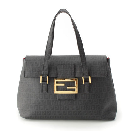 Fendi Zucchino FF Pattern Logo Handbag Black