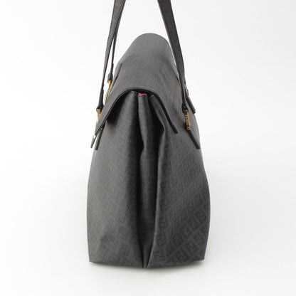 Fendi Zucchino FF Pattern Logo Handbag Black — view 3