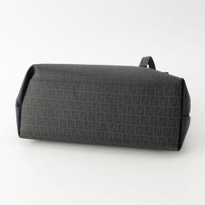 Fendi Zucchino FF Pattern Logo Handbag Black — view 5