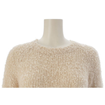 Prada Mohair Cashmere Boucle Knit Sweater Top Long Sleeve Ivory 36 — view 5