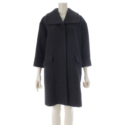 Miu Miu Wool Color Coat Gray 36