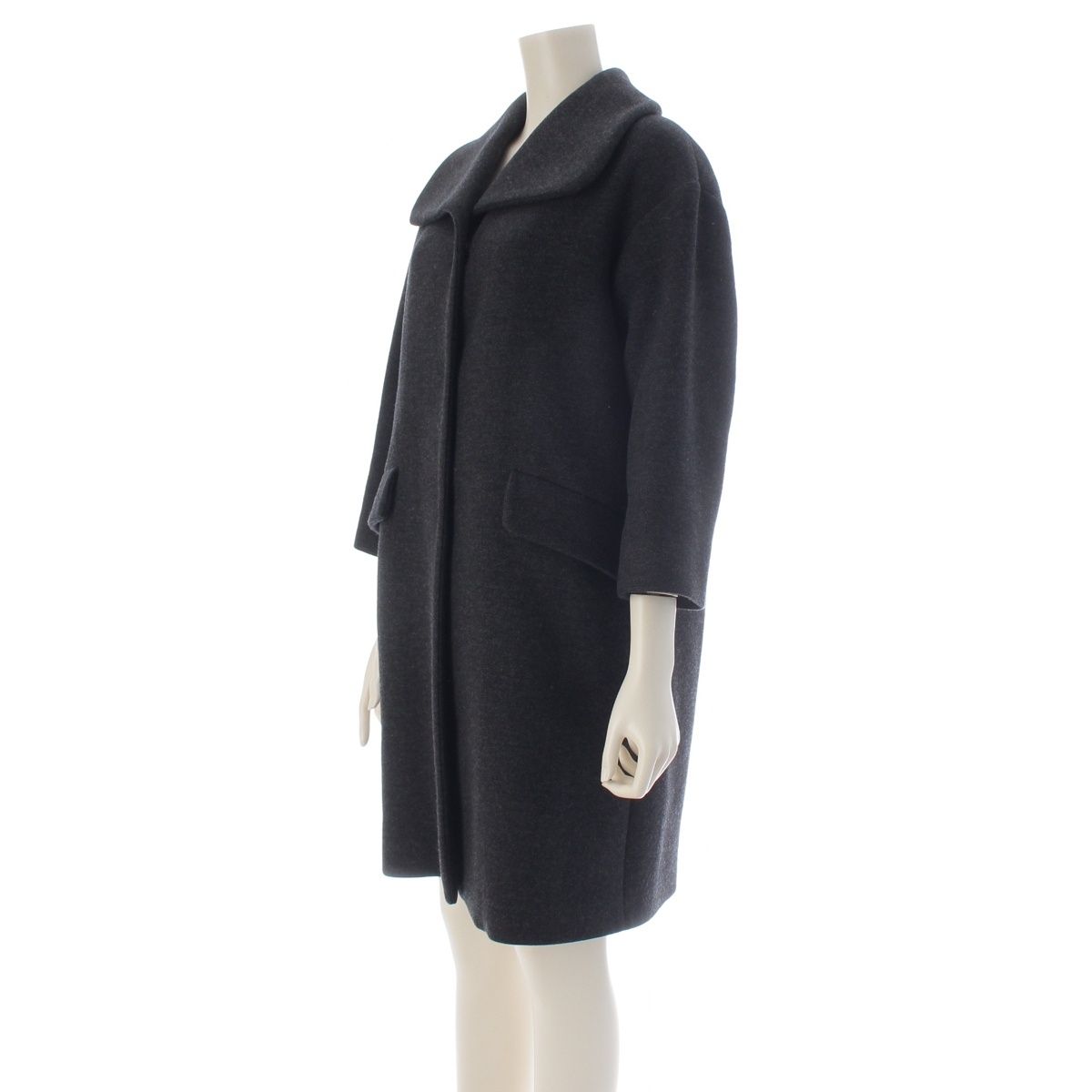 Miu Miu Wool Color Coat Gray 36 — view 2
