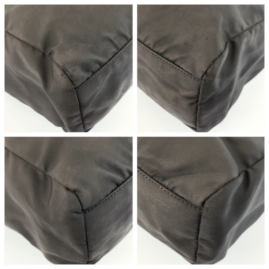 Prada Tessuto Black Silver Nylon Tote Bag — view 4